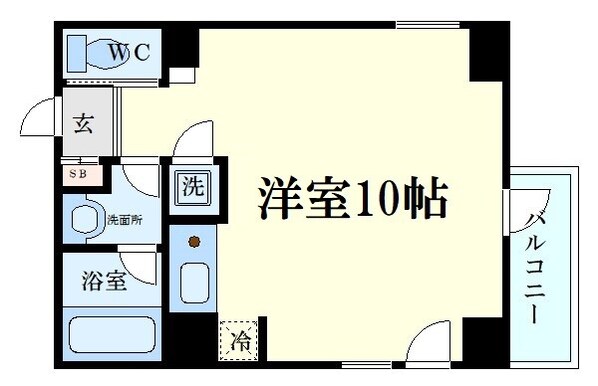 玉川駅 徒歩1分 8階の物件間取画像